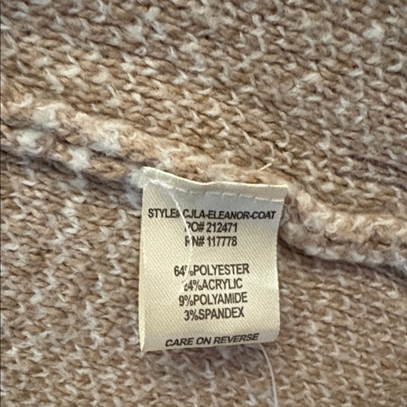 Carly Jean Los Angeles Cotton Sweater Duster Trench - Picture 4 of 5